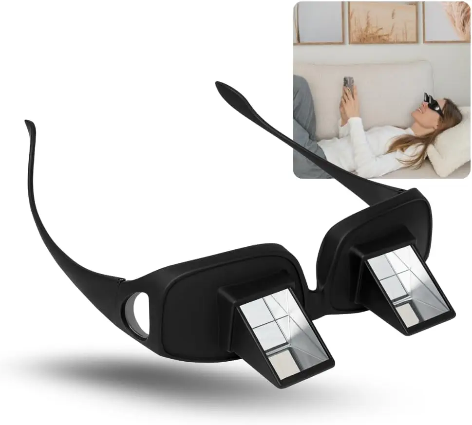 

Lazy Eyeglasses Lazy Reading Glasses Prismatic Horizontal Glasses Lying Down Bed Reading Watching HD Readers Glasses