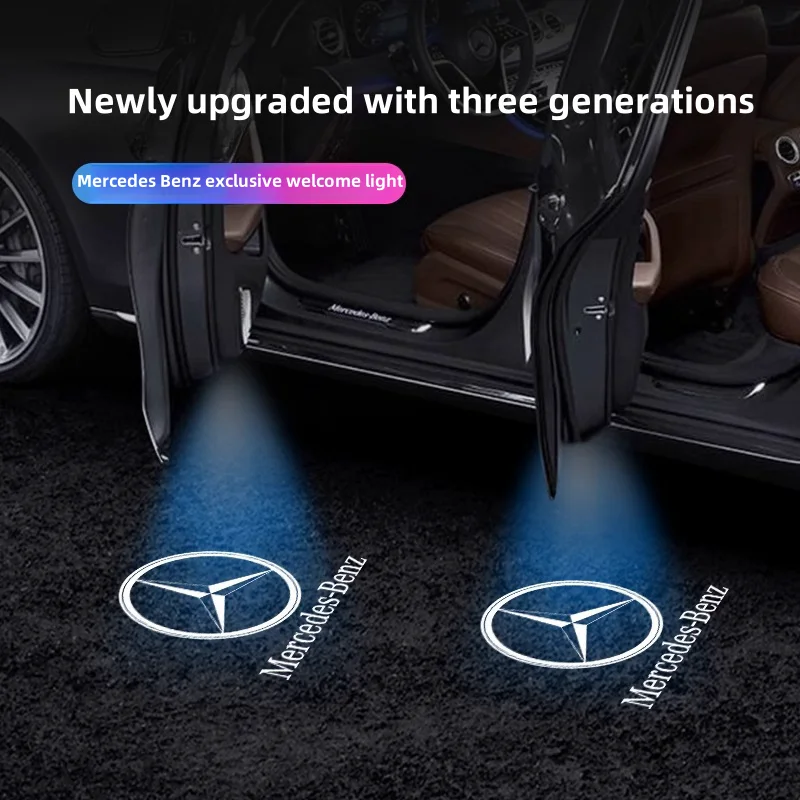 

2/4 шт. светодиодные проекторы логотипа для дверей автомобиля Mercedes-Benz W212 W205 AMG ML W166 W176 W177 W213 W246 GLB GLC GLA GLS GLE