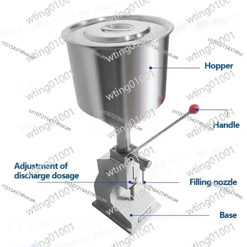 for 5-50ml Manual Liquid Filling Machine A03 Commercial Liquid Dispenser Nozzle Piston Spring Screw Paste Oil Honey Bottle