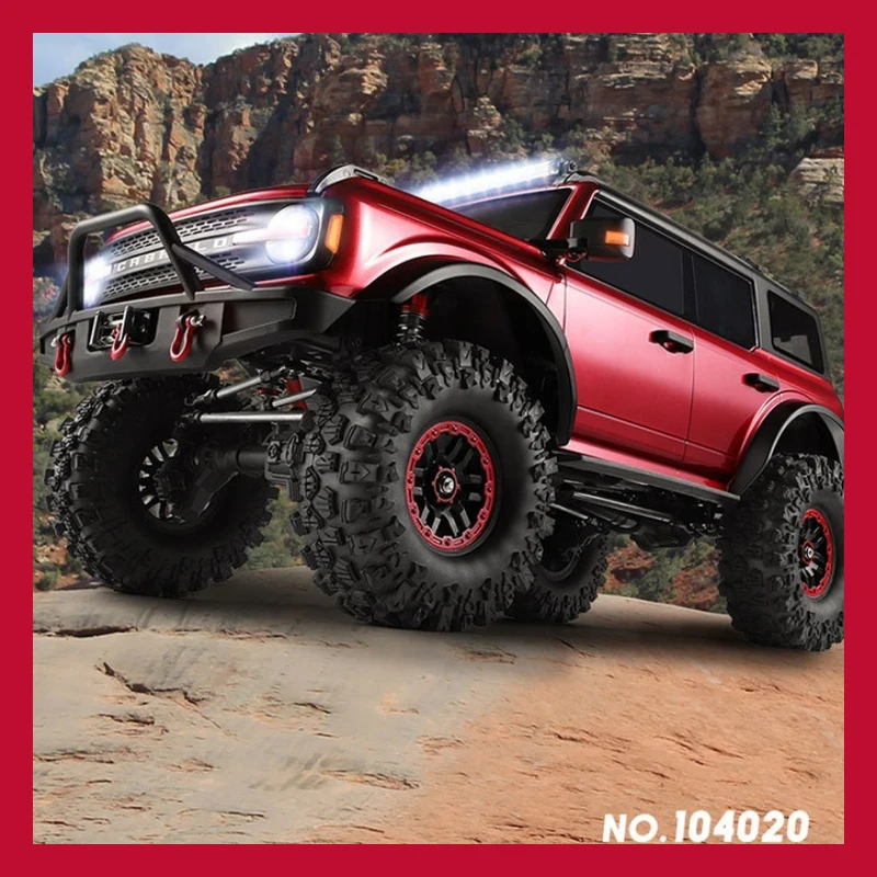 รถบังคับวิทยุแบบออฟโรด รุ่นจำลอง Bronco 1:10 ความเที่ยงตรงสูง ขับเคลื่อน 4 ล้อ Wltoys 104020 พร้อมรอกไฟฟ้า เกียร์สองสปีด ของขวัญ