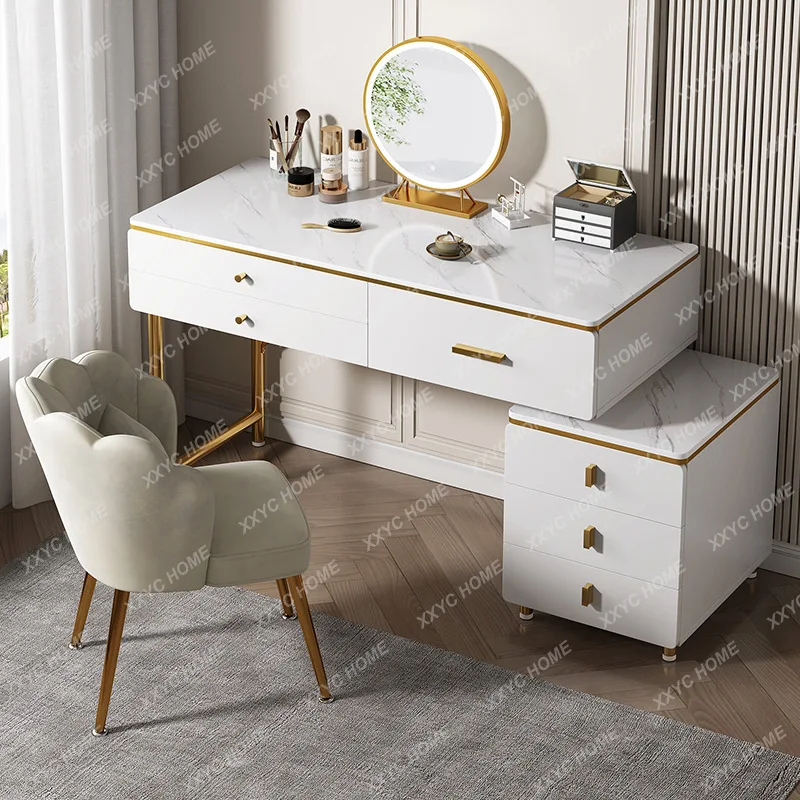 Makeup Table Dresser Bedroom Modern Minimalist Dresser Small Table Girl Light Luxury Cabinet Makeup Table Integrated