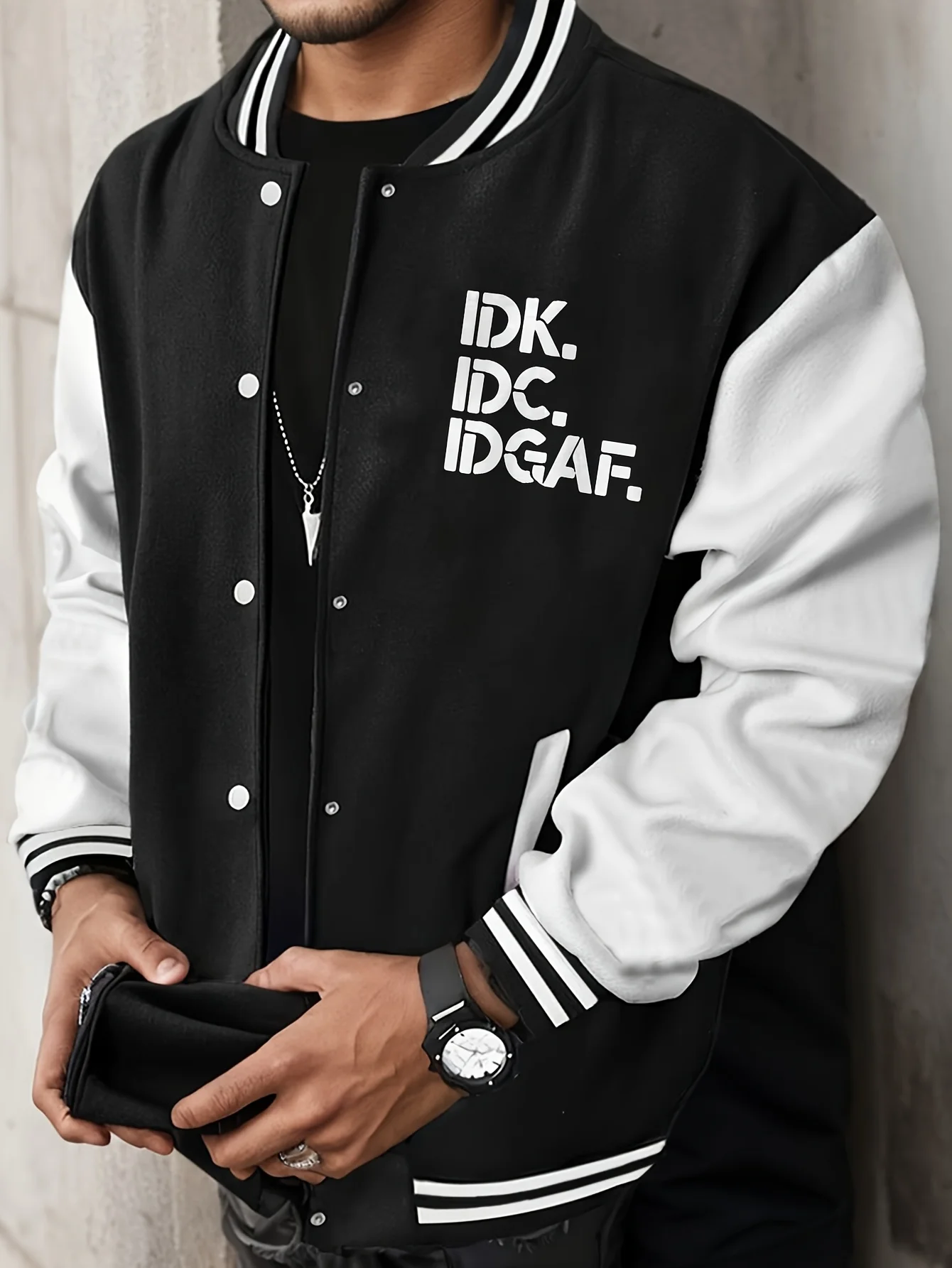 

Мужская классическая бейсбольная куртка, теплое свободное зимнее пальто, черно-белое повседневное модное спортивное стильное уличное пальто