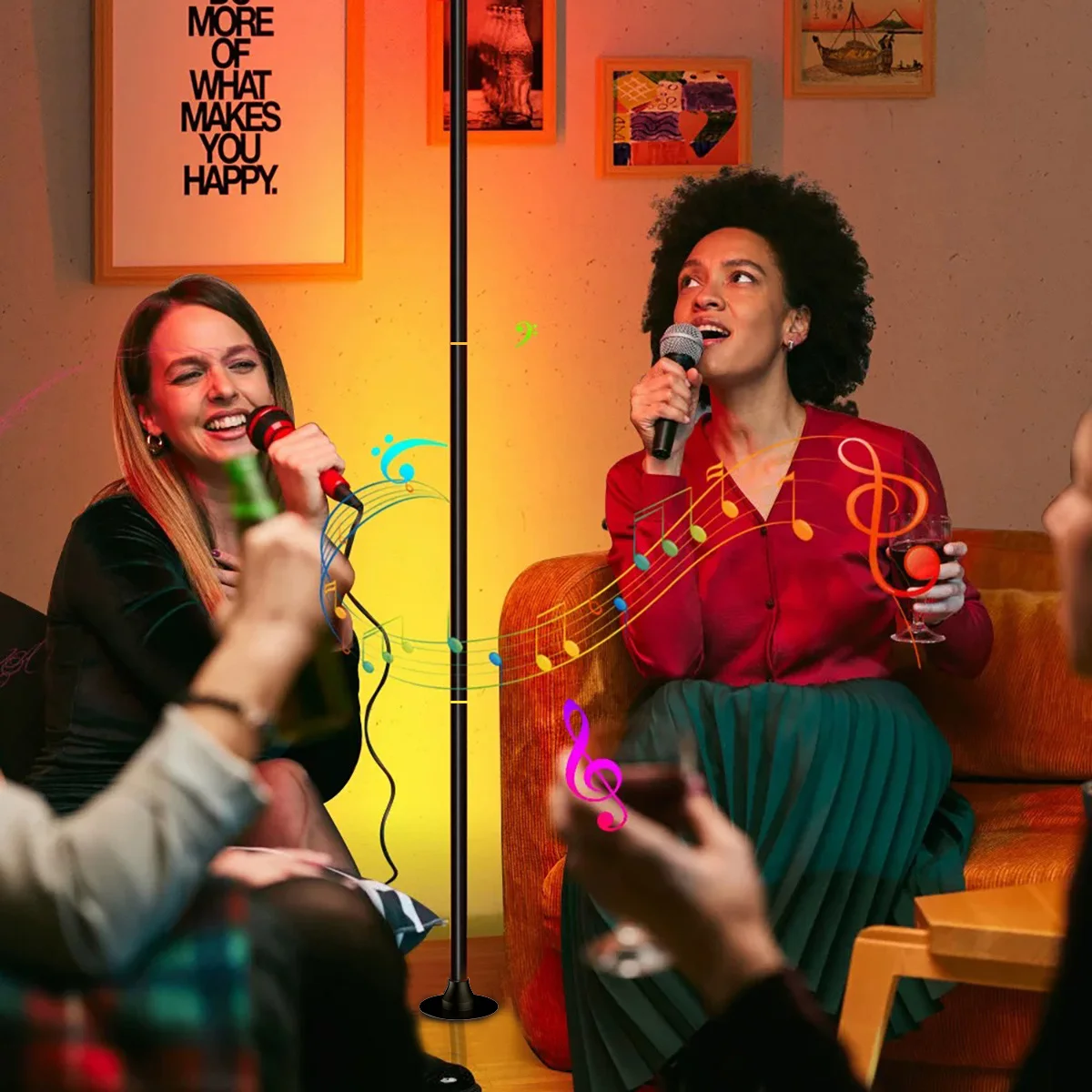 EISSLOLY 1/2 pièces lampadaire RGB Intelligent contrôle des applications synchronisation de la musique minuterie d'éclairage d'angle