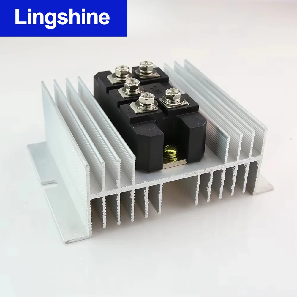 Three Phase Rectifier Bridge MDS150A Bridge Rectifier Module Installation Radiator W-95 125mm x 90mm x 50mm Installed