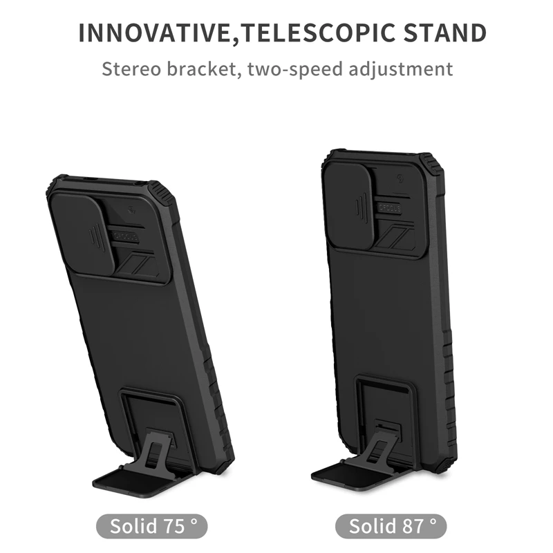 For Xiaomi POCO M3 Pro Case Slide Camera Shockproof Armor Stand Phone Case For Poco M 3 M3 Pro Pocophone M3Pro PocoM3 Back Cover