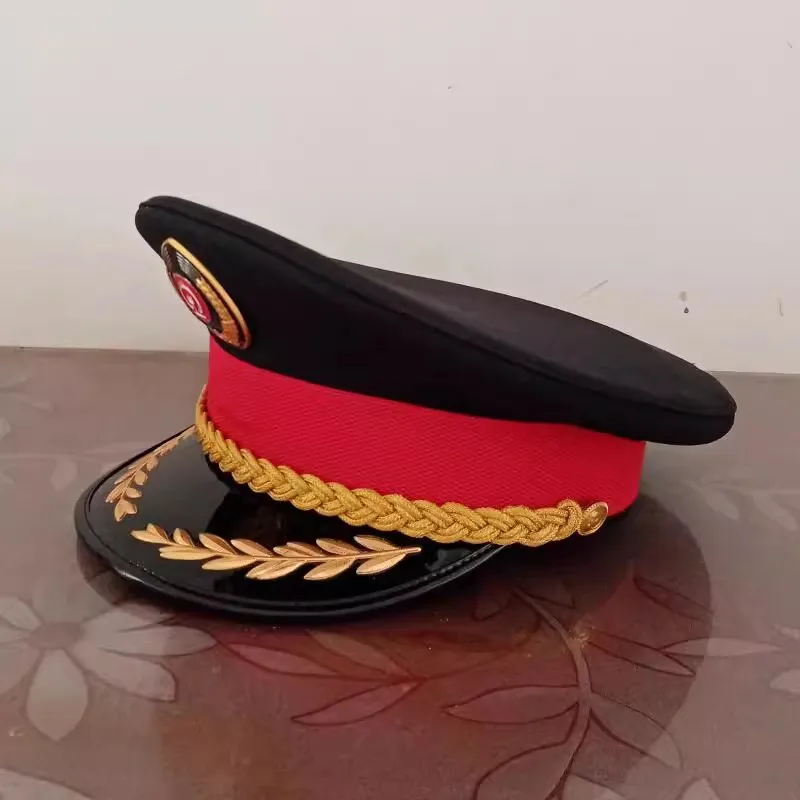 Railway peaked cap high-speed rail crew summer mesh wide brim conductor service hat