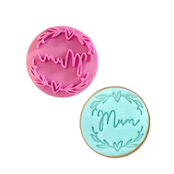 Fondant Stamp Happy Mother's Day Mum Cookie Stamp Embosser Plastic Cutter Cake Mould Tools Baking DIY