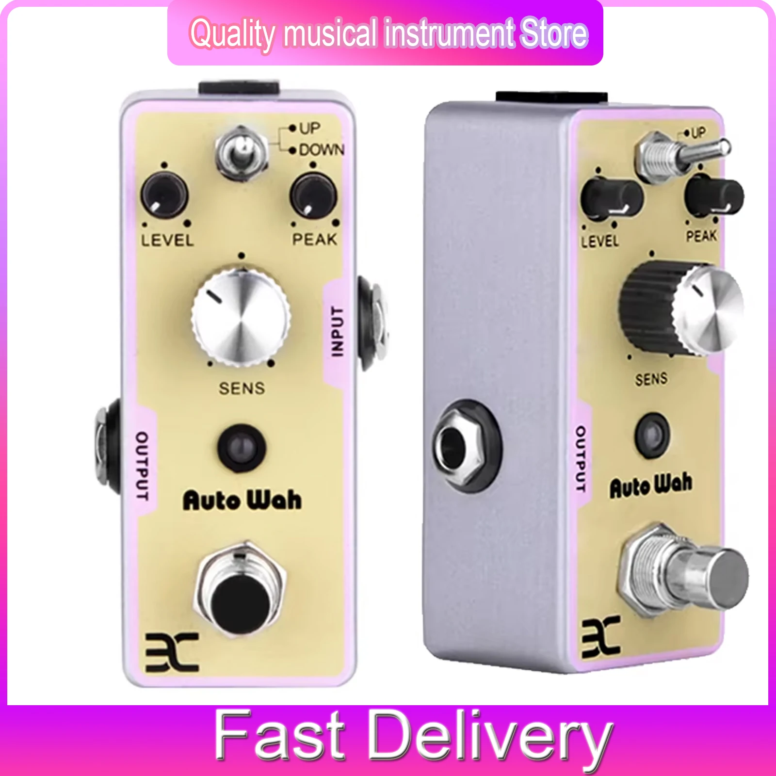 Pedal de Efectos para Guitarra Eléctrica ENO TC61, Auto Wah, 2 Modos, Excelente Sonido con Retroalimentación Dinámica, Pedal de Efectos para Guitarra