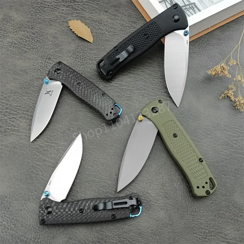 BM 535 533-3 Folding Pocket Knife CPM-S30V Blade Nylon Fiber / Carbon Fiber Handle Outdoor Camping Hiking EDC Tools Gift