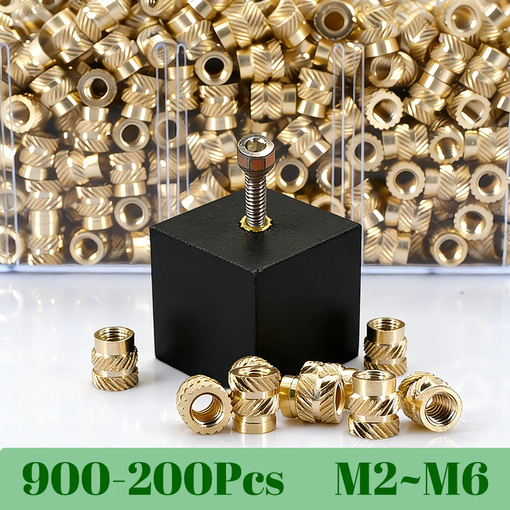 

Термовставки резьбовые M2 M3 M4 M5 M6 для 3D-печати, пластиковых деталей, латунные метрические накатные гайки для ноутбуков