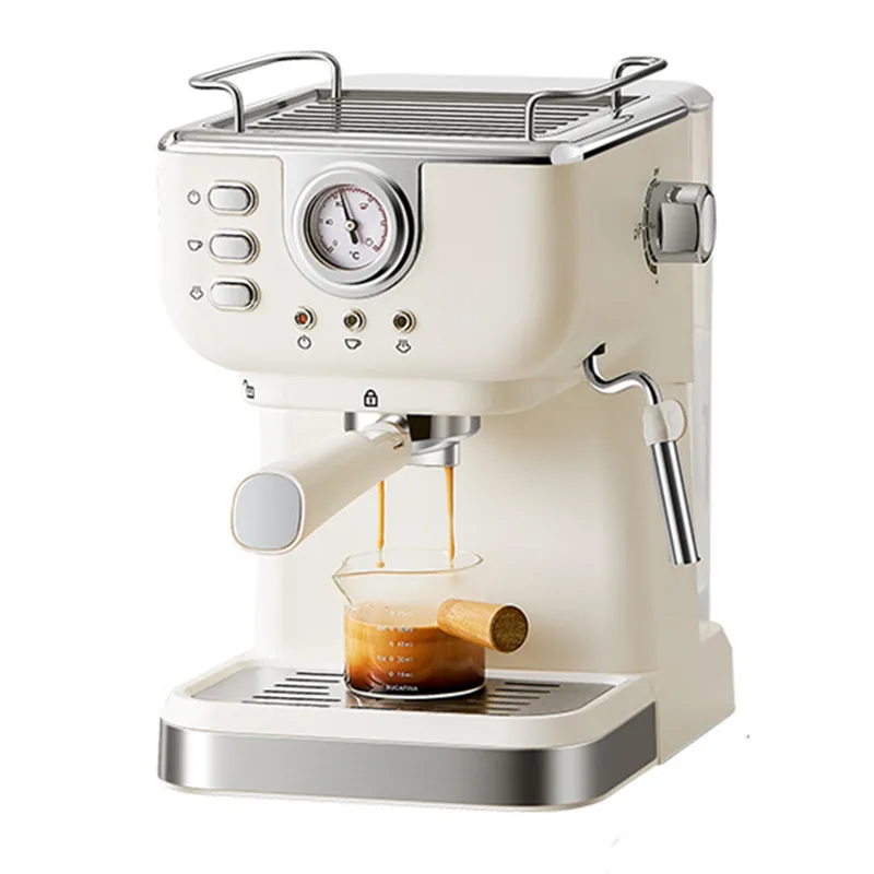 20 Bar Semi Automat Semi Automatic Powder Coffee Machine,with Milk Steam Frother Wand, for Espresso, Cappuccino, Latte and Mocha