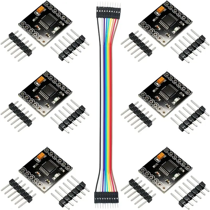 [NEW!A08R】 Dual H Bridge DC Motor Controller With Breadboard Jumper Wire- 6Pcs DRV8833 Motor Driver Module