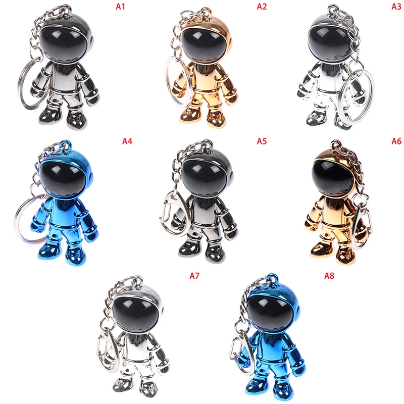 Fashion Astronaut 3D Space Spaceman Keychain Robot Metal Car Key Ring Pendant Creative Universe Aviation Gift For Kid Friends