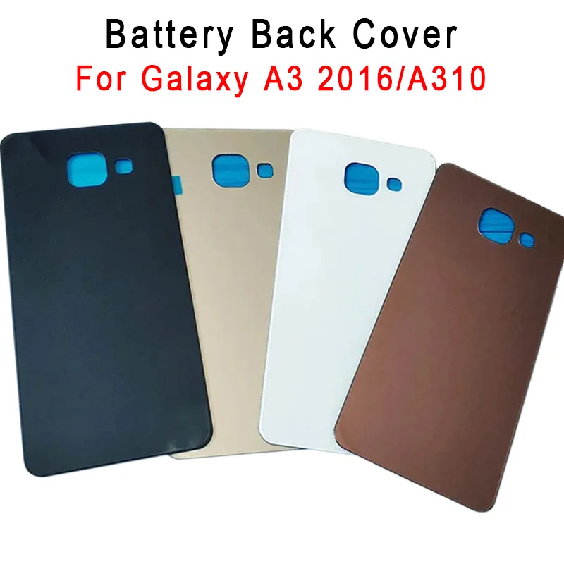 

Battery Back Cover For Samsung Galaxy A310 A310F A3 2016 Glass Housing Case Door Rear Panel Replacement Parts With Adhesive