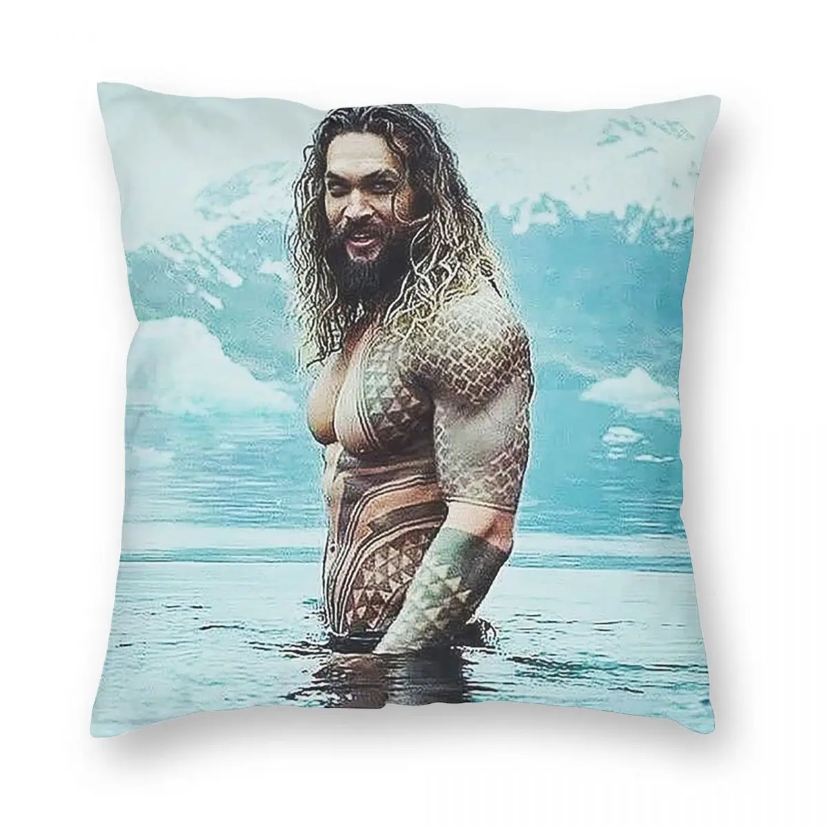 

Jason Momoa Square Pillowcase Cushion Cover Comfort Pillow Case Throw Pillow Cover for Home Sofa Living Room