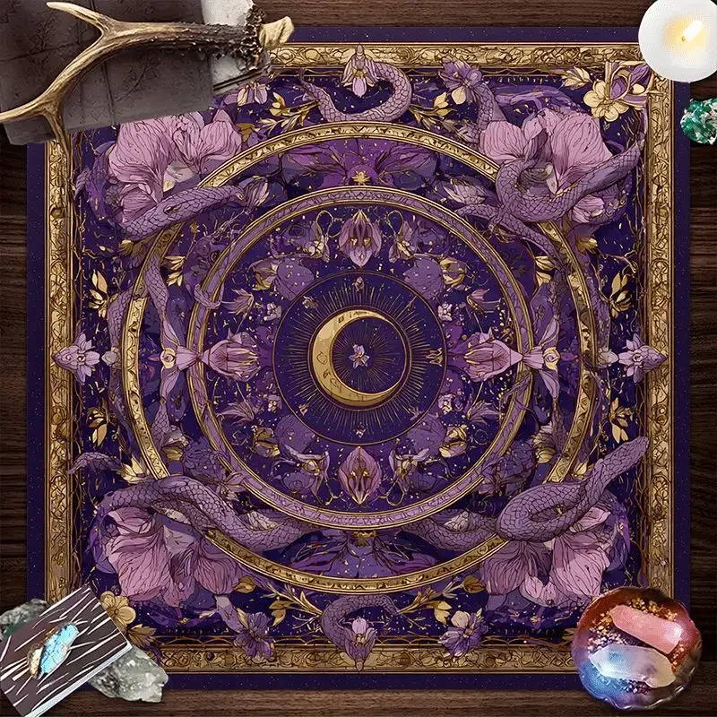 VIKAMA Angel Holy Geometry Tarot Cards Tablecloth Altar Divination Spiritual Cultivation Underworld Divination Desktop Layout