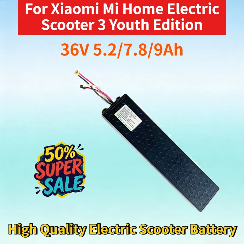 

36V 5.2/7.8/9Ah Rechargeable Battery for Xiaomi Mi Home Electric Scooter 3 Youth Edition High Quality Electric Scooter Battery