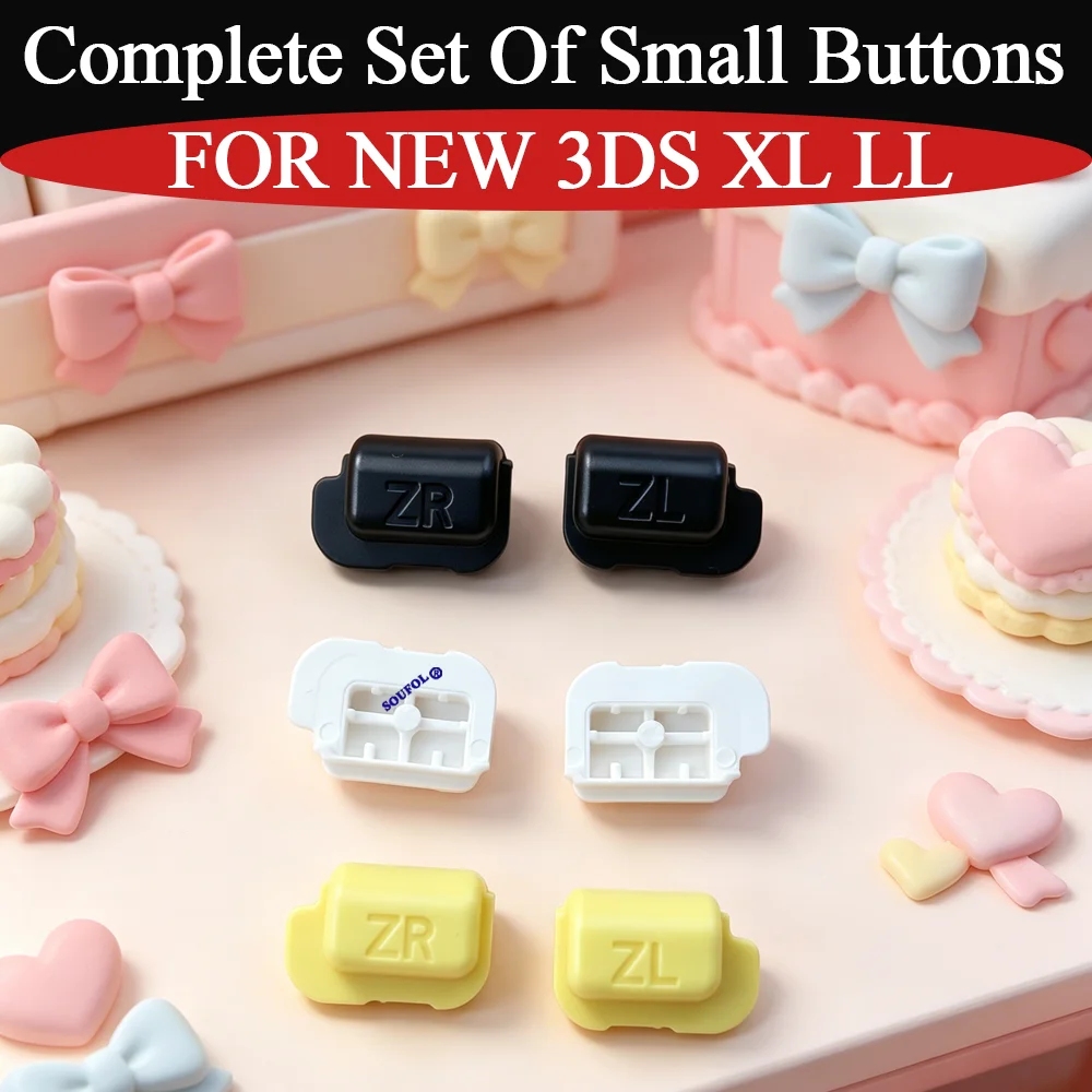 New 3 Colors A B X Y L R ZR Full Set Buttons For New 3DS XL LL