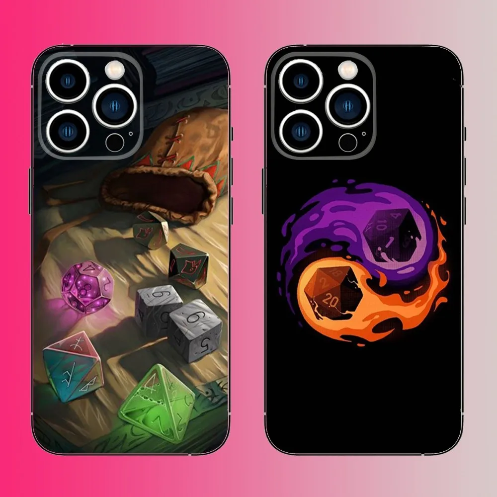 Game D-Dungeons D-Dragons D-DND Phone Case For iPhone 16,15,14,13,12,11,Pro,Max,Plus,Mini,X,XS,XR,8,7,6,S,SE Soft Black Case