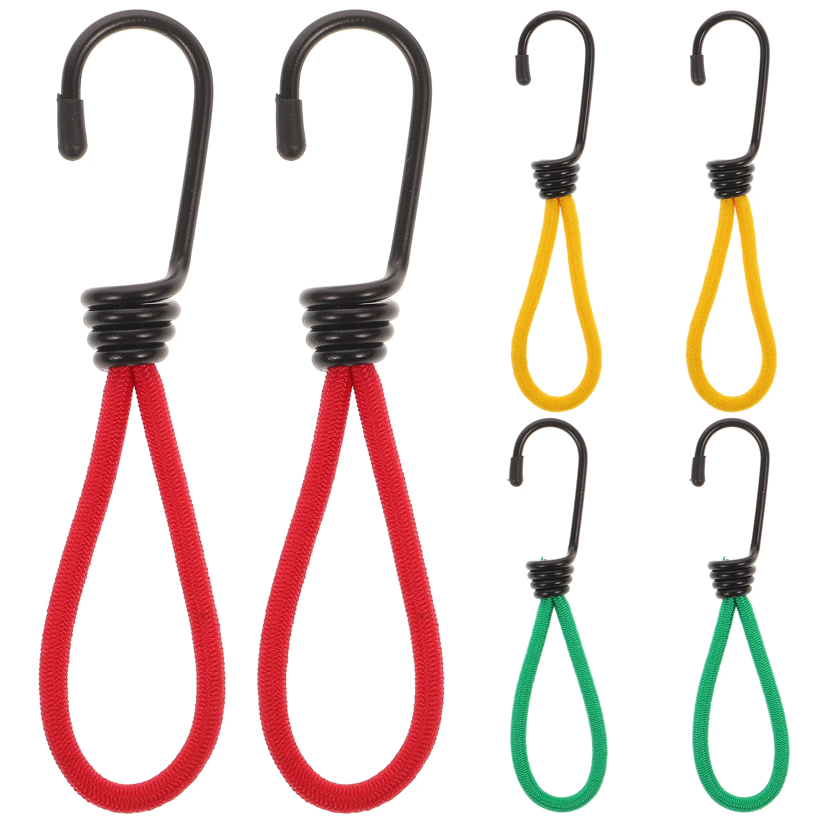 

6pcs Tent Fixing Cord Hook Camping Accessories Elastic Pull Rope High Load Bearing Durable Strong For Traveling Kayaking Hunting