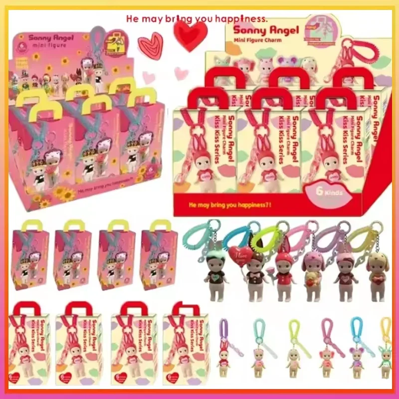 

Angel Love Gift Kiss Keychain Serie Key Chain Blind Box Figure PVC Key Backpack Decoration Accessory Model Toy Doll Gift