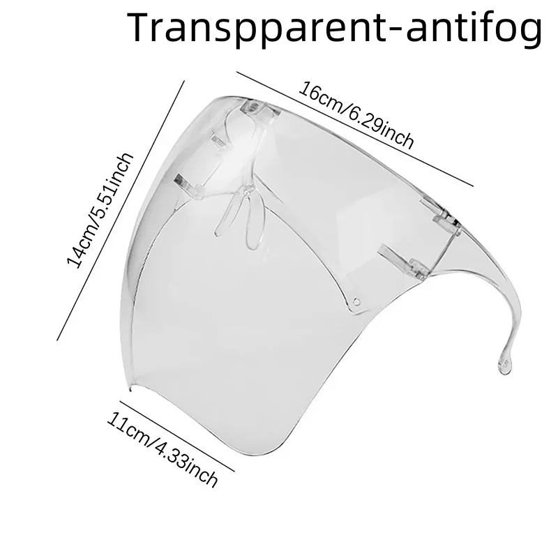 Maschera protettiva antiappannamento e schizzi trasparente ad alta definizione a pieno facciale, occhiali ad alta trasparenza, strumenti per unghie