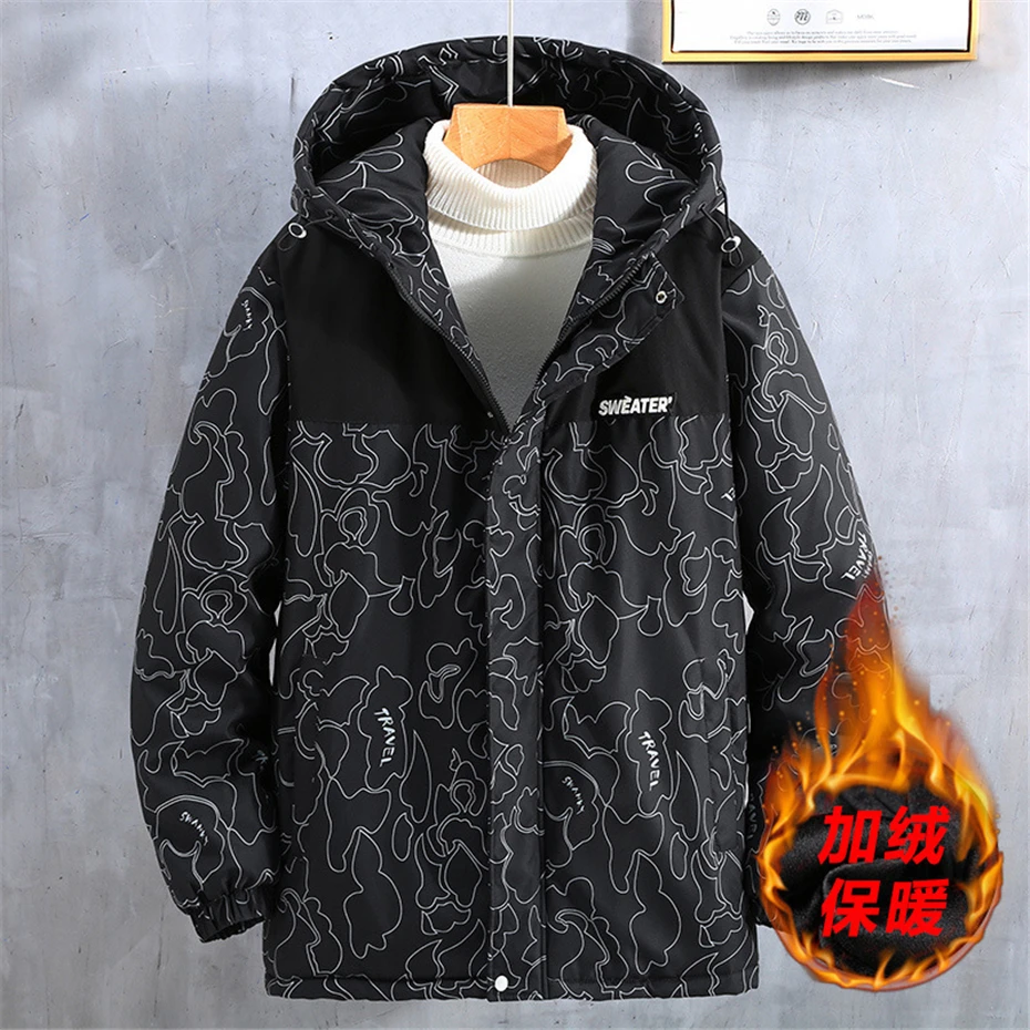 160KG Winter Parkas Men Thick Warm Jacket Coat Plus Size 10XL 11XL Fashion Casual Patchwork Jacket Man Thick Windbreak Outerwear