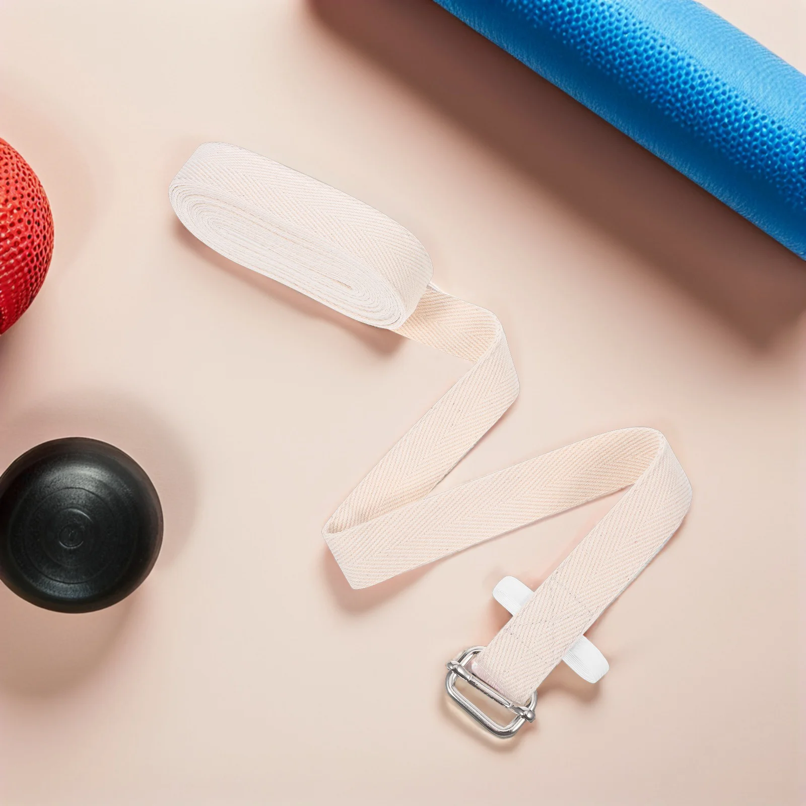 

1Pcs Yoga Stretch Belt Pure Cotton Sturdy Strap for Pilates Fitness Training Exercise Stretch Band Adjustable Portable Fitness