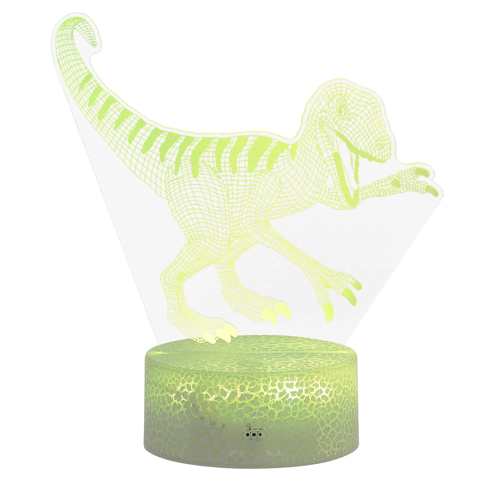 

1 set 3D Night Light Dinosaur Lamp Desktop LED Child Room Safe Acrylic ABS Material Color Changing Fixed Mode Bedroom Kids
