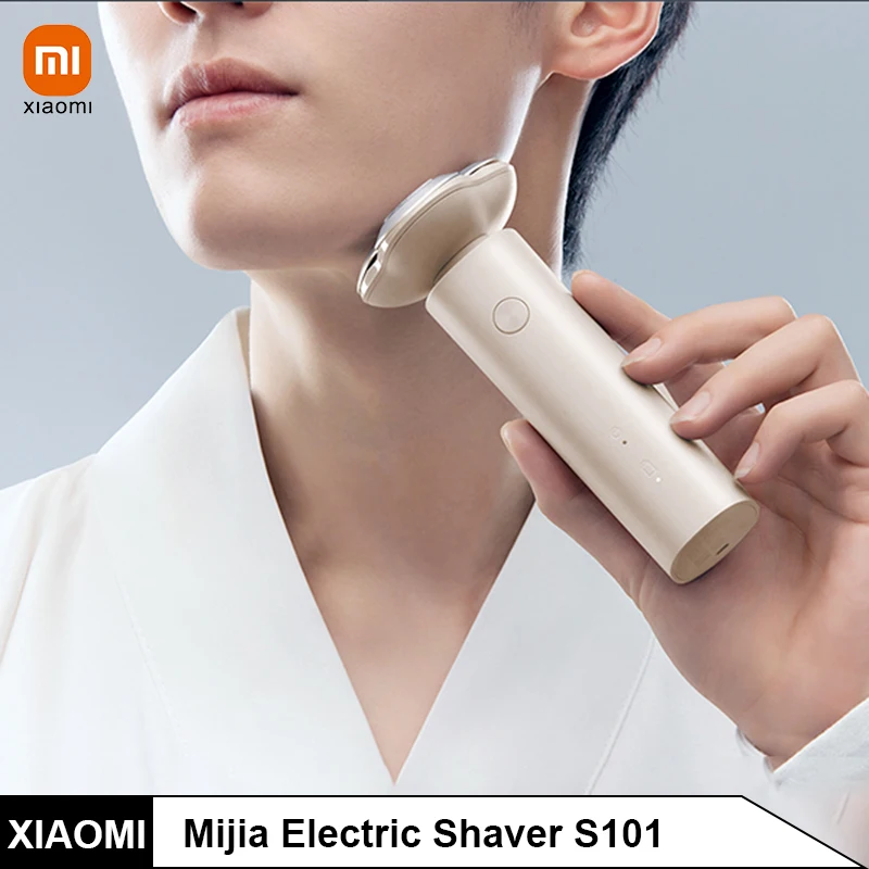 

Электробритва XIAOMI Mijia S101, перезаряжаемый станок для быстрого бритья бороды с защитой от зажима для мужчин, 3D плавающая бритва для сухого и влажного бритья