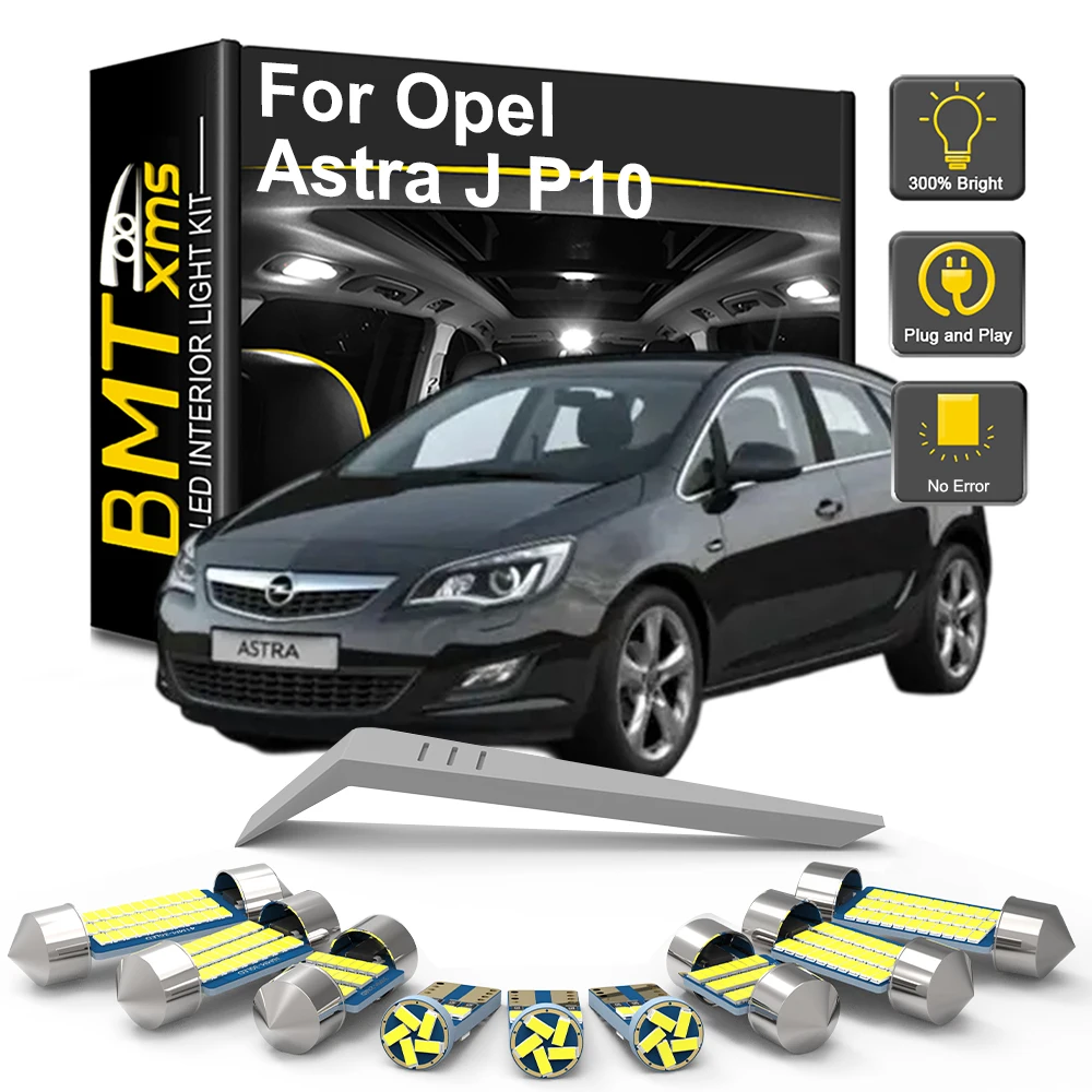 11/17PCS LED Interior Light Bulb Kit For Opel Astra J P10 2010 2011 2012 2013 2014 2015 LED Car Dome Trunk Lamp Canbus,Map Dome