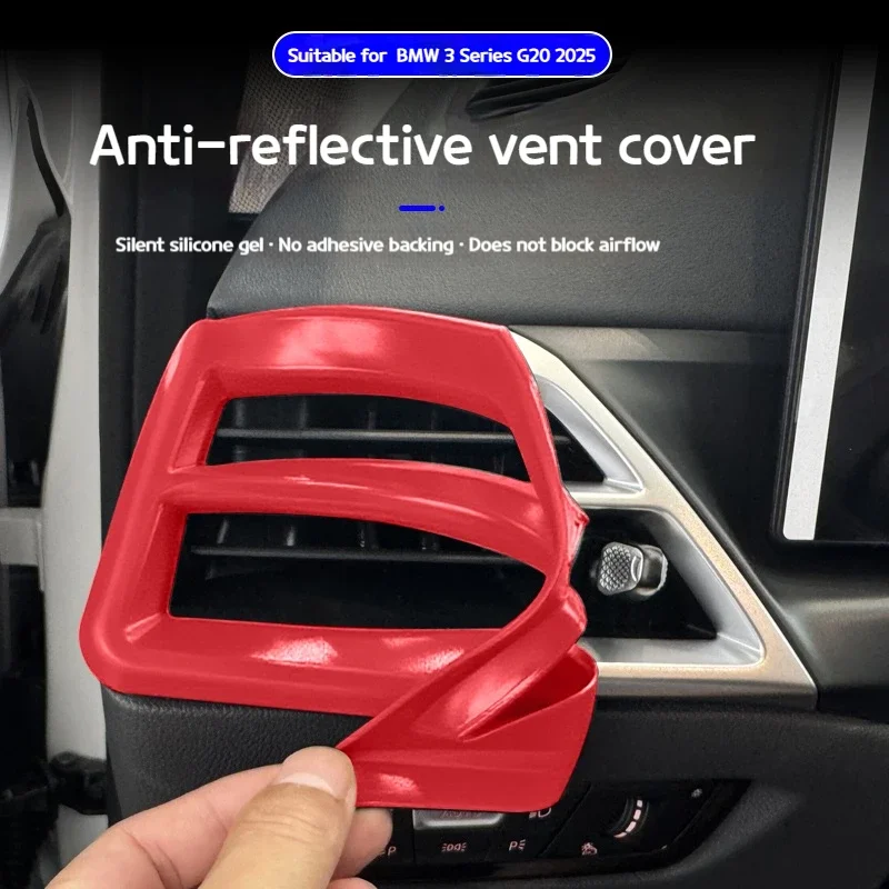 Pour BMW série 3 G20 2025 tableau de bord hors tendance housse de protection en silicone climatiseur décoration réfléchissante gauche et droite