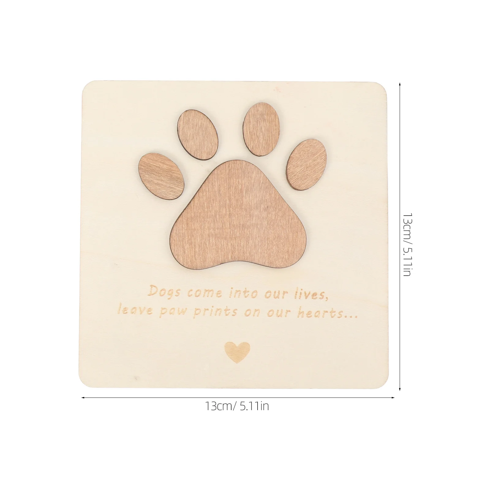 بطاقة التعاطف الخشبية للحيوانات الأليفة، تذكارية مميزة مصنوعة يدويًا لراحة فقدان الكلاب، هدية تذكارية للنساء