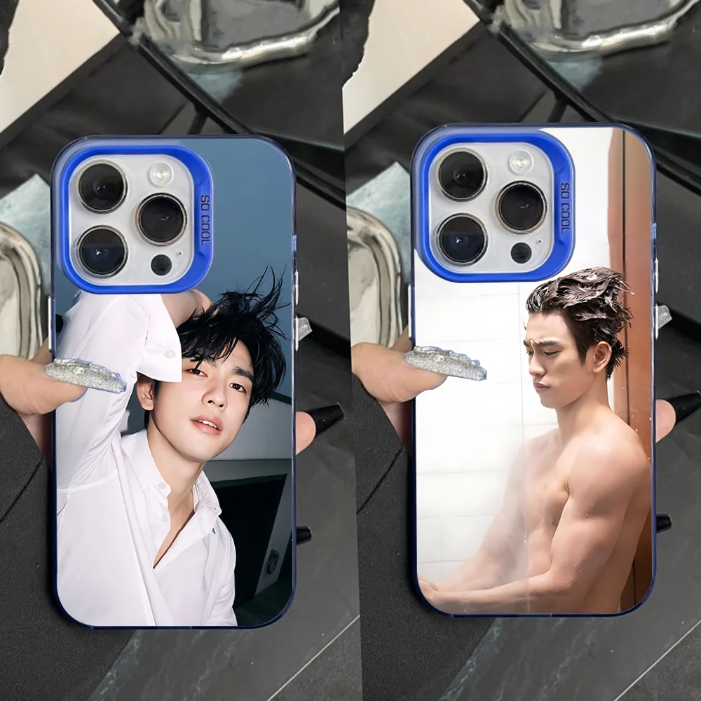 

J-Jinyoungs Korea Singer Phone Case For iPhone 16,15,14,13,12,11,Pro,Max,Plus,Mini,XS,SE Anti Fall Blue Matte Hard Bumper