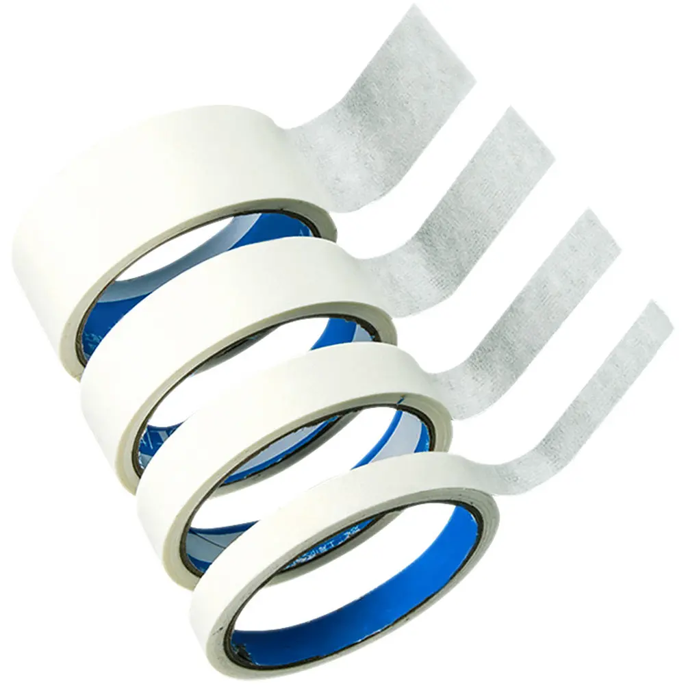 4 Rolls Painting Masking Tape White Adhesive Paper Tape for Artists Students DIY Crafters Auto Body Spray Wall Covering Projects
