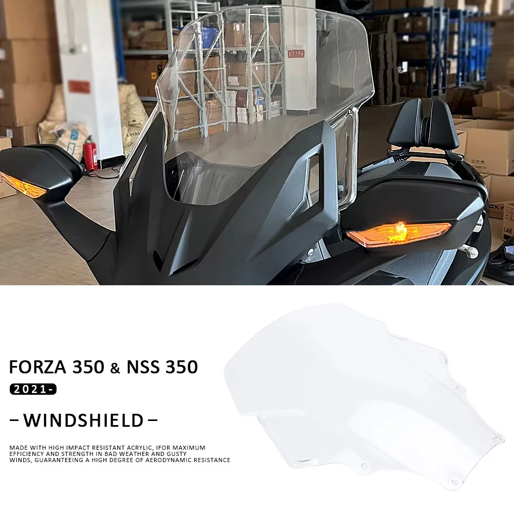 

For Honda Forza 350 FORZA350 Motorcycle Front Windshield Windscreens Wind Deflectors Nss 350 NSS350 2021 2022 2023