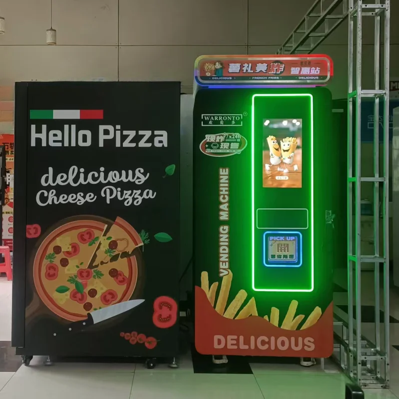 Customized Coin-Operated Robot Pizza Vendor Automatic Credit Card Accepting Vending Machine With SDK Function
