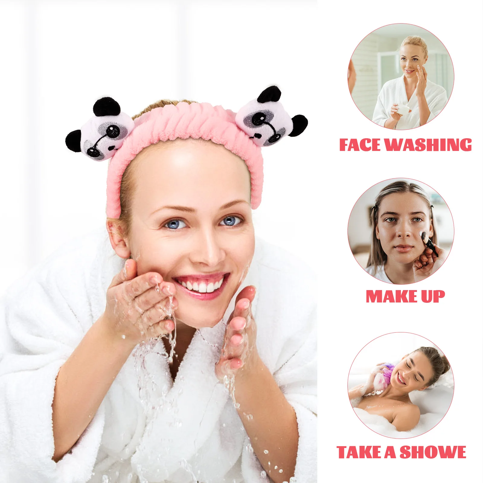 

Cartoon Panda Headband Cute Headdress for Women Spa Makeup Face Washing Womens Headband Panda Headbands Headbands