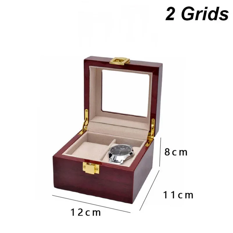 Houten Horlogedoos Milieuvriendelijke Horloge Opbergdoos met 1/2/3/5/6/10/12 Slots Reisorganisator voor Mannen Horloge Geschenkdoos