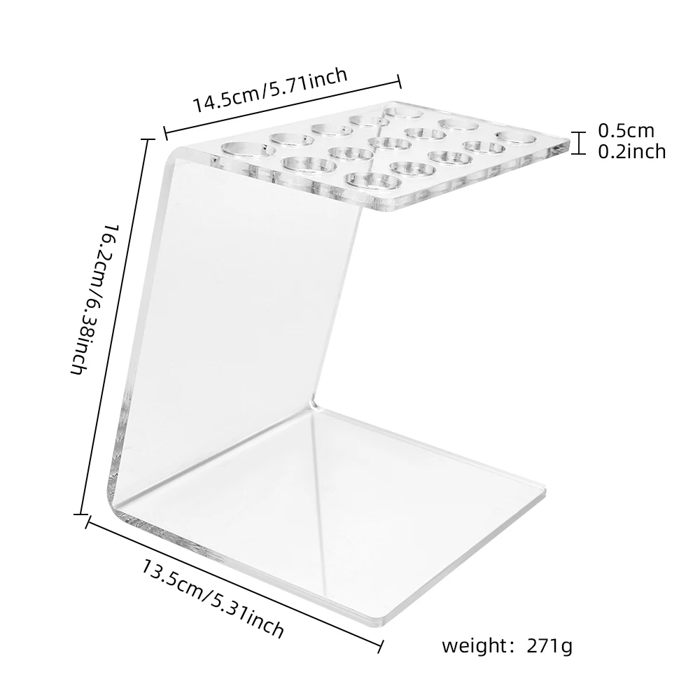 Acrylic Scissors Holder with 5/6/15 Grids for Makeup Brushes