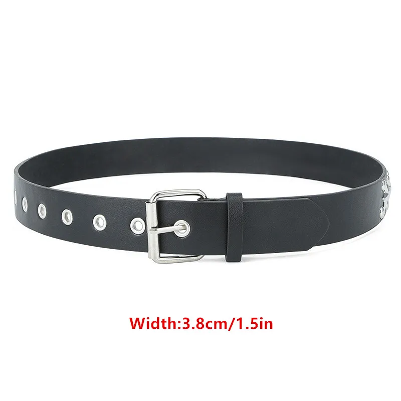 New Fashion Five-pointed Star Rivet Belts For Women Punk Personality Jeans Skirts Waistband Girls Versatile Luxury Designer Belt