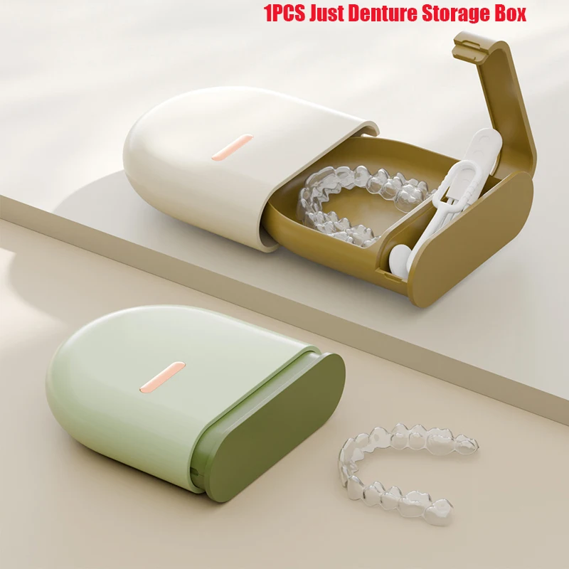 Portable Mouth Guard Box Retainer Case Oral Cleaning False Teeth Denture Storage Box Teeth Aligner Braces Box Orthod