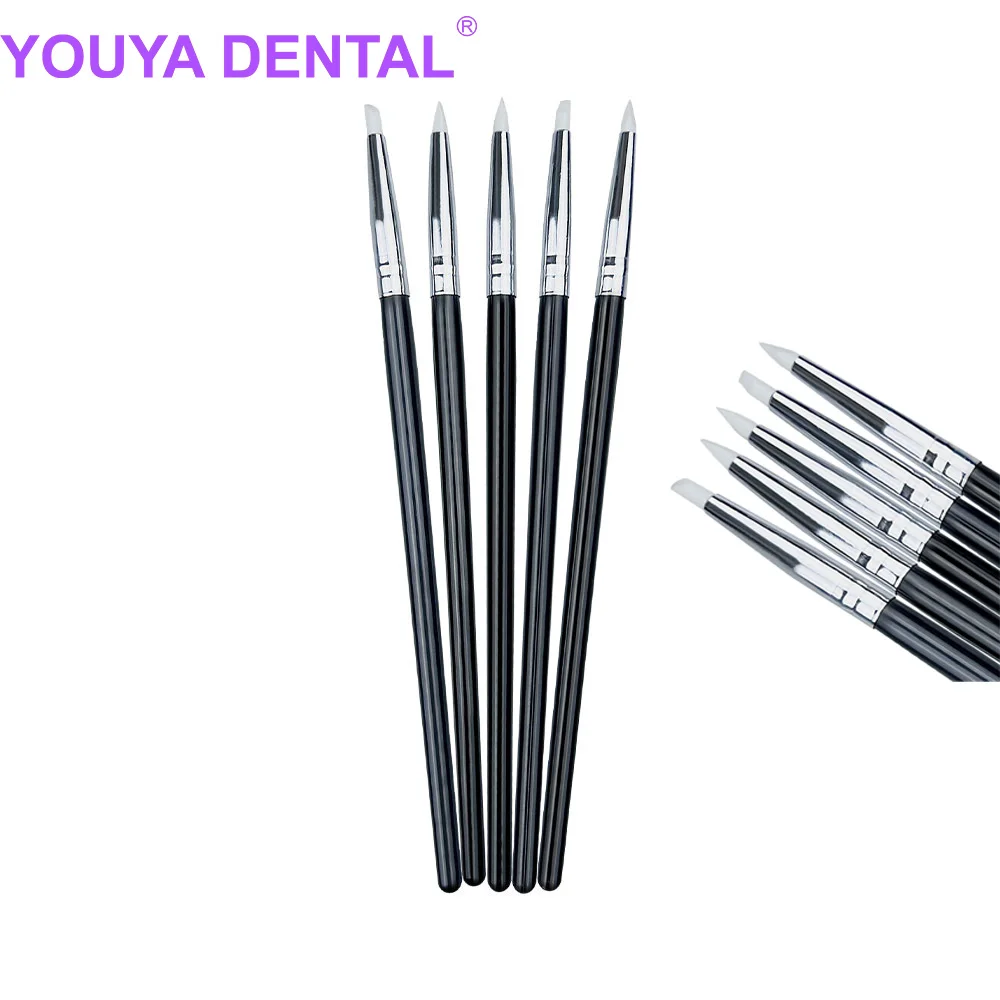 

5Pcs Dental Resin Brush Pens Dental Shaping Silicone Adhesive Composite Porcelain Teeth Dentist Tools Teeth Brushes Pens Upper P