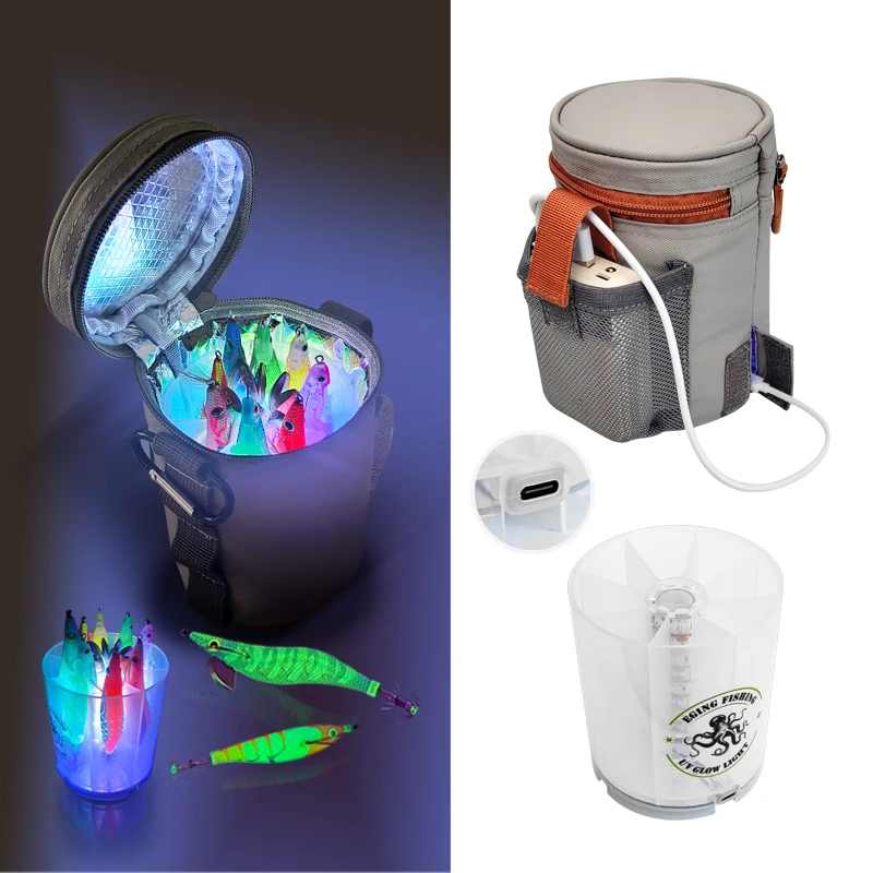 

ILURE Brand UV Light Waterproof Tackle Bag Glow Lures Bass Lake Fill Light Tube Durable Portable