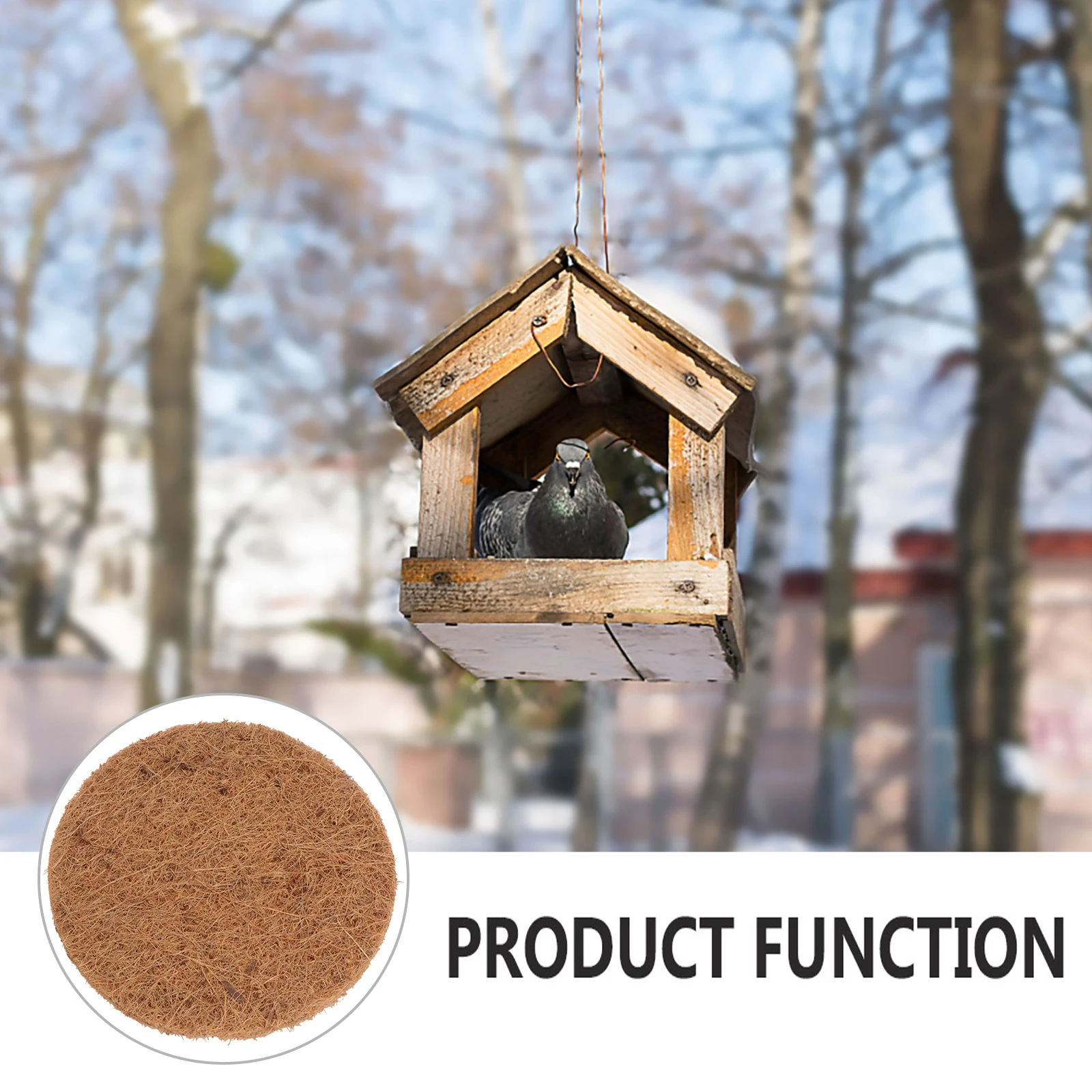 

10pcs Bird Pad Egg Mat Pet Supplies Coir Cushion Lightweight Reusable For Pigeon House Nesting Breeding Pad Dove Nest Mat Pigeon