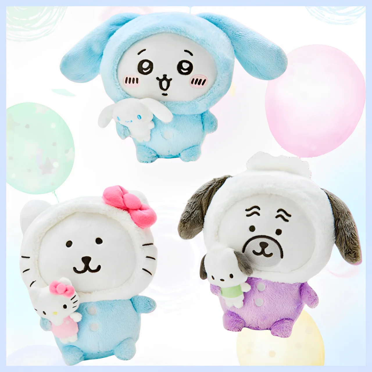 Samonaprawiający się niedźwiedź Chikawas Usagis Sanrio moja melodia Cinnamoroll markowa pluszowa torba dla lalek wisiorek Anime Kawaii Cartoon