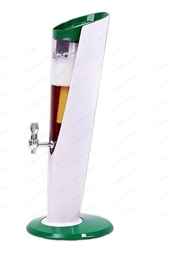 

Plastic beverage dispenser 3L beer tower with ice tube