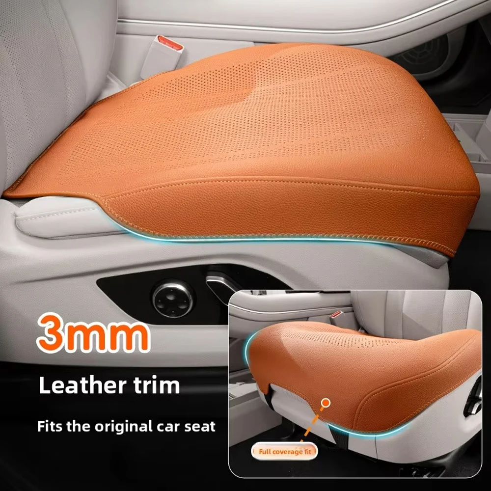 New Car Seat Cushion Leather Thin Breathable Hole Summer Car Interior Seat Cover Four Seasons Universal Automotive Parts image 6