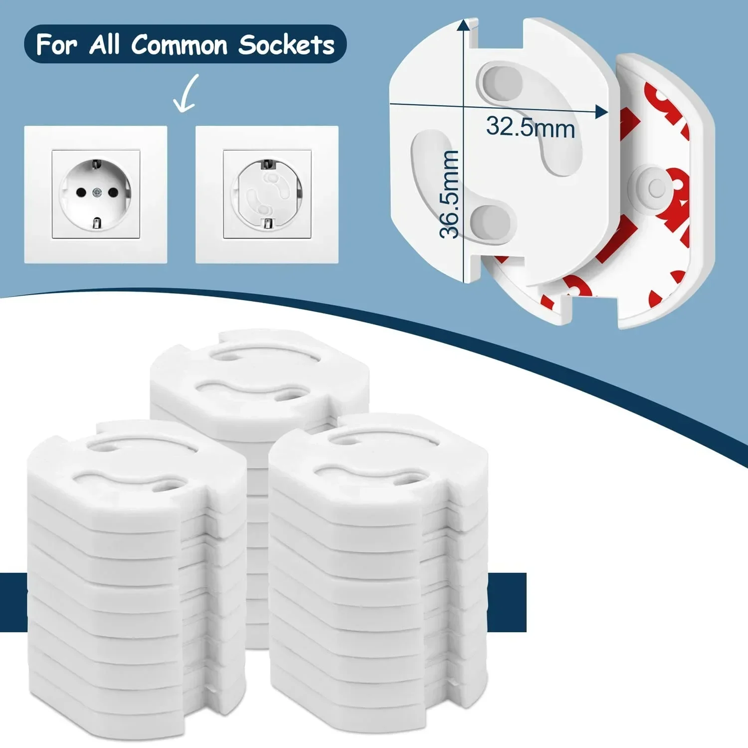 

20Pcs Socket Protection Electric Shock Hole Children Care Baby Safety Electrical Security Plastic Safe Lock Outlet Cover