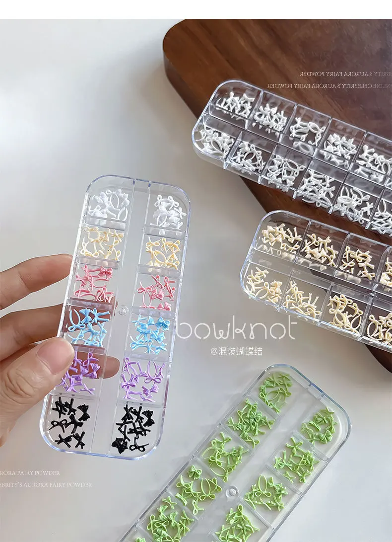 귀여운 나비 넥타이 컬러풀한 리본 매력적인 레오파드 리본 매니큐어 액세서리 DIY 장식 도구